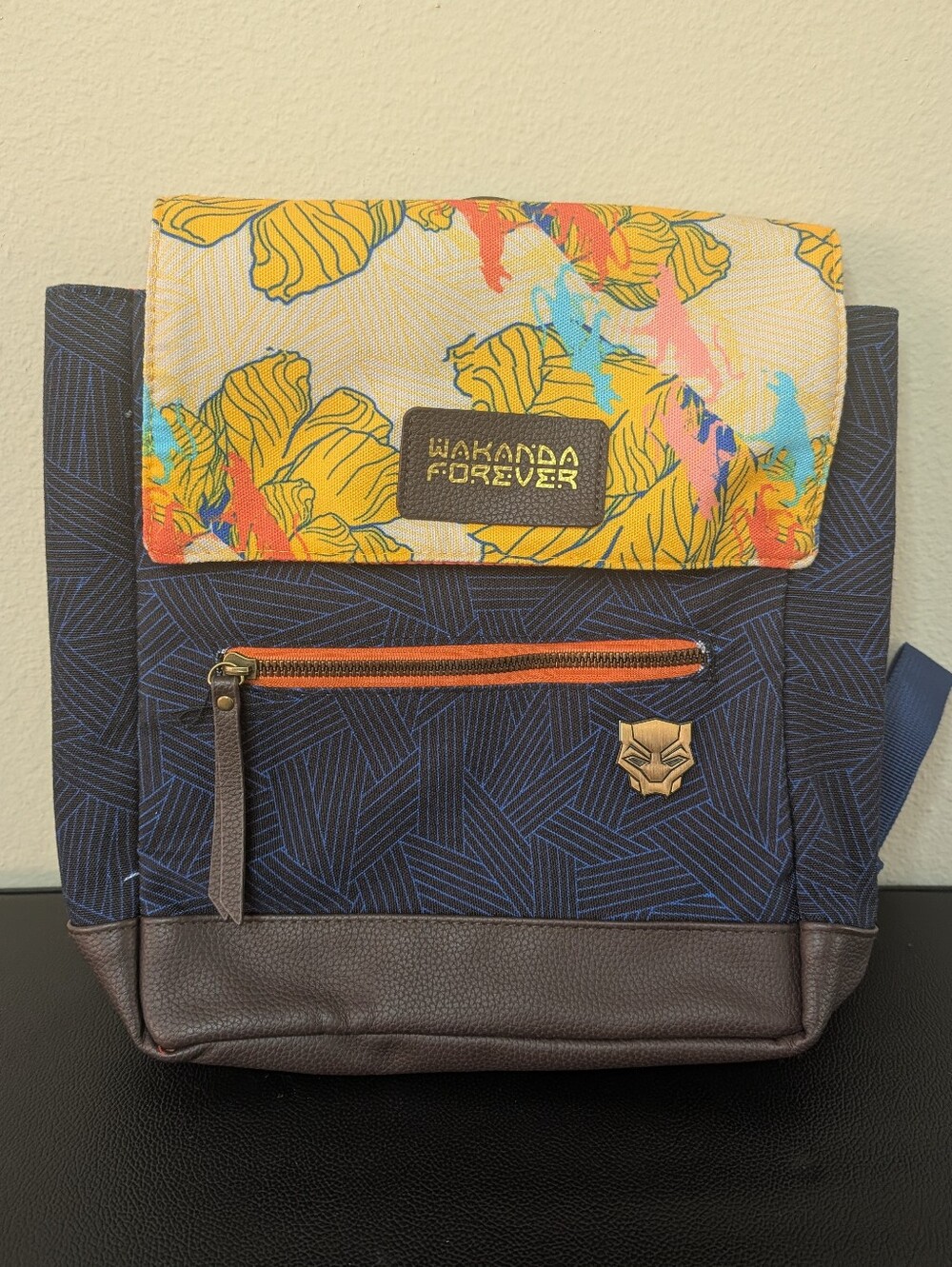 Marvel Black Panther Wakanda Forever Backpack Disney Store Tropical Print